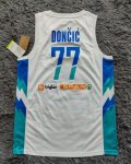 NBA 77 Doncic slovenija 23-24 Maillot blanc imprimé